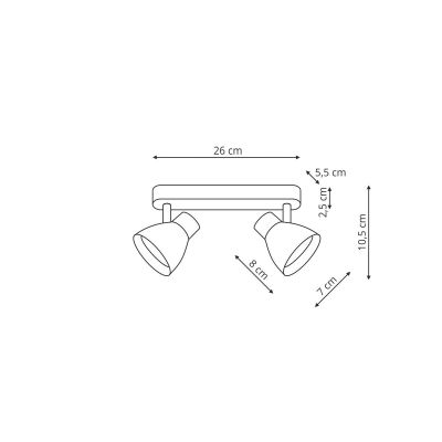 Light Prestige Dravo lampa podsufitowa 2x8 W biała LP-9523/2WS WH