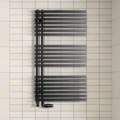 Luxrad Typ E grzejnik łazienkowy dekoracyjny 117,9x50 cm czarny TPE117905009005MAT