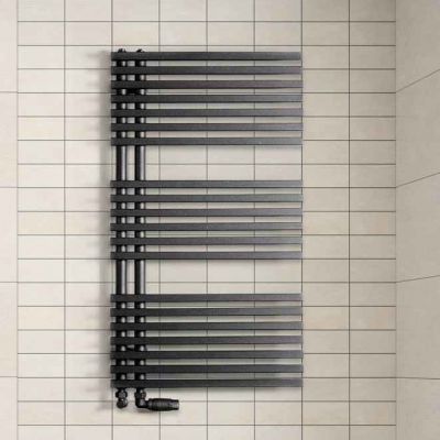 Luxrad Typ E grzejnik łazienkowy dekoracyjny 88,3x50 cm czarny TPE088305009005MAT