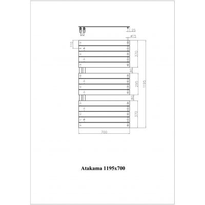 Luxrad Atakama grzejnik łazienkowy 119,5x70 cm antracyt ATA11957007016