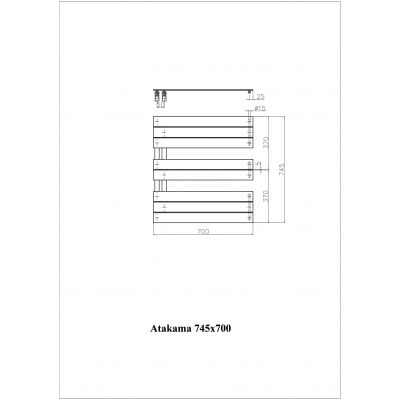 Luxrad Atakama grzejnik łazienkowy 74,5x70 cm antracyt ATA7457007016