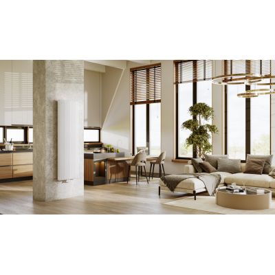 Luxrad Columnus 2 grzejnik dekoracyjny 180x29 cm podłączenie dolne biały COL2180002909016ZDC