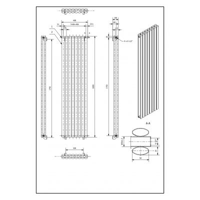 Luxrad Fortuna Podwójna grzejnik dekoracyjny 180x46,8 cm podłączenie dolne biały FORP18004689003ZDC