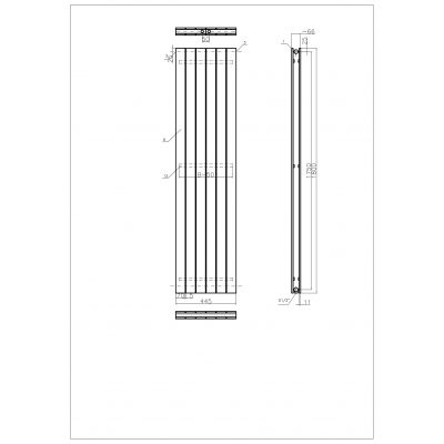 Luxrad Niagara Podwójna grzejnik dekoracyjny 180x44,5 cm podłączenie dolne biały NIAP18004459003ZDC