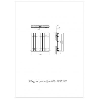 Luxrad Niagara Podwójna grzejnik dekoracyjny 60x59,5 cm podłączenie dolne biały NIAP6005959003ZDC