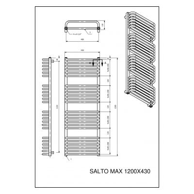 Luxrad Salto Max grzejnik łazienkowy 120x43 cm biały SAM12004309003