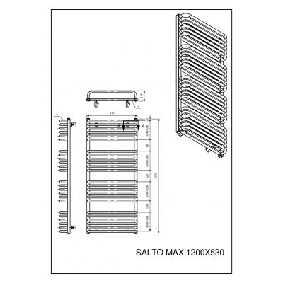 Luxrad Salto Max grzejnik łazienkowy 120x53 cm antracyt SAM12005307016