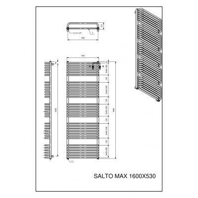 Luxrad Salto Max grzejnik łazienkowy 160x53 cm biały SAM16005309003