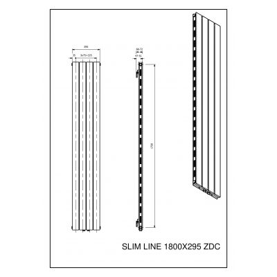 Luxrad Slim Line grzejnik dekoracyjny 180x29,5 cm podłączenie dolne biały SLLI18002959003ZDC