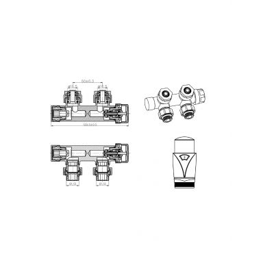 Valx zestaw termostatyczny czarny mat V22216