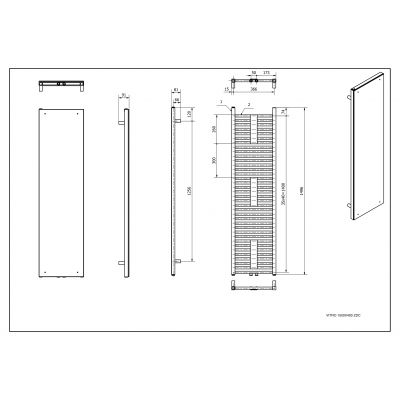 Luxrad Vitro grzejnik dekoracyjny 150x40 cm podłączenie dolne antracyt VIT15004007016ZDC