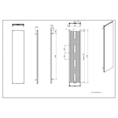 Luxrad Vitro grzejnik dekoracyjny 180x40 cm podłączenie dolne antracyt VIT18004007016ZDC