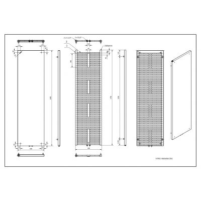 Luxrad Vitro grzejnik dekoracyjny 180x50 cm podłączenie dolne antracyt VIT18005007016ZDC