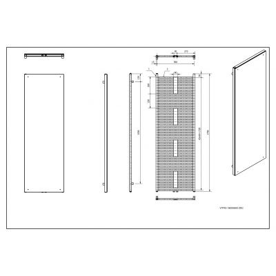 Luxrad Vitro grzejnik dekoracyjny 180x60 cm podłączenie dolne biały VIT18006009003ZDC