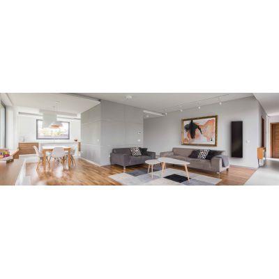 Luxrad V-line grzejnik dekoracyjny 180x50 cm podłączenie dolne czarny VLI18005009005MATZDC