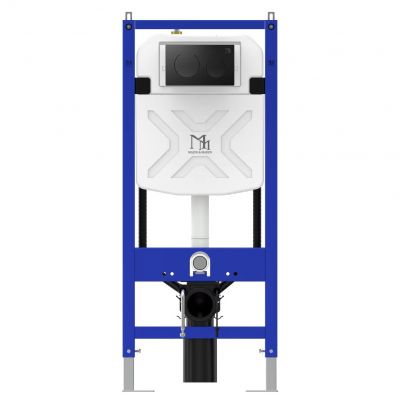 Major&Maker Deluxe B + Coral Black toaleta myjąca ze stelażem wisząca bez kołnierza biała 4020FBS200302B