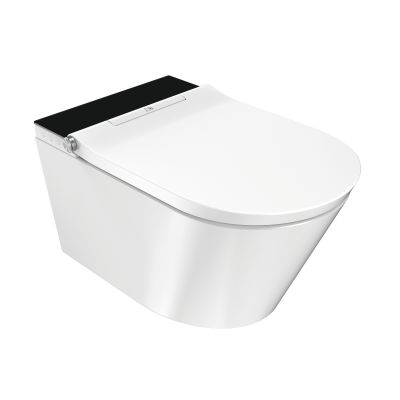 Major&Maker Deluxe B + Coral White toaleta myjąca ze stelażem i przyciskiem wisząca bez kołnierza biała 4020FBS200302W
