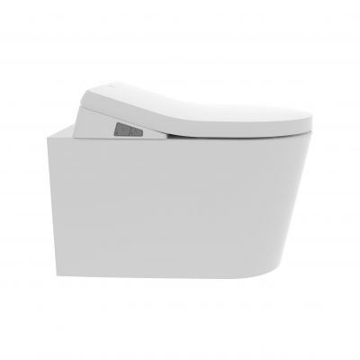 Major&Maker Topaz White + Coral Black toaleta myjąca ze stelażem i przyciskiem czarnym 4701FWS200302B