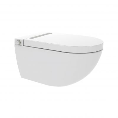 Major&Maker Royal + Coral White toaleta myjąca ze stelażem i przyciskiem wisząca bez kołnierza biała I65S200302W