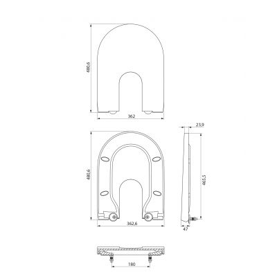 Meissen Keramik Kontra deska bidetowa K98-0302