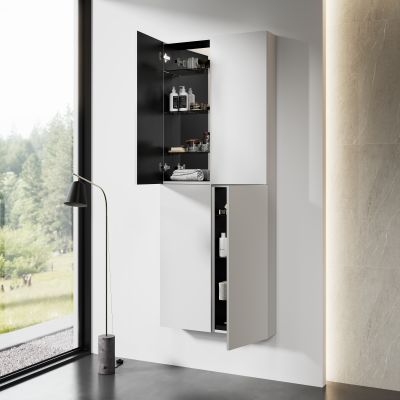 Meissen Keramik Kontra szafka 40x18,3x100 cm boczna wisząca biała S1004-006