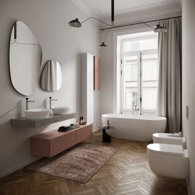 Meissen Keramik Kontra szafka 40x18,3x100 cm boczna wisząca masrala S1004-007