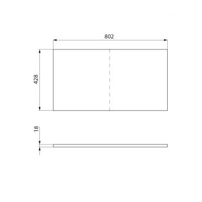 Meissen Keramik Kontra blat naszafkowy 80,2x42,8 cm biały S1004-009