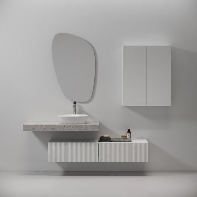 Meissen Keramik Kontra blat naszafkowy 80,2x42,8 cm biały S1004-009