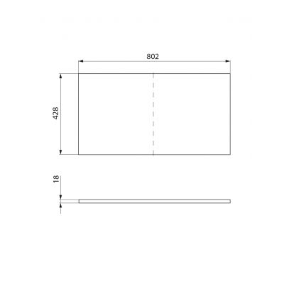 Meissen Keramik Kontra blat naszafkowy 80,2x42,8 cm marsala S1004-010