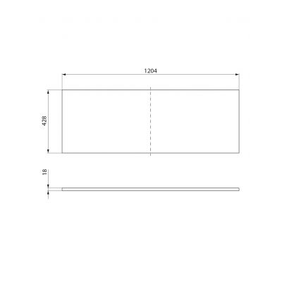 Meissen Keramik Kontra blat naszafkowy 120,4x42,8 cm marsala S1004-012