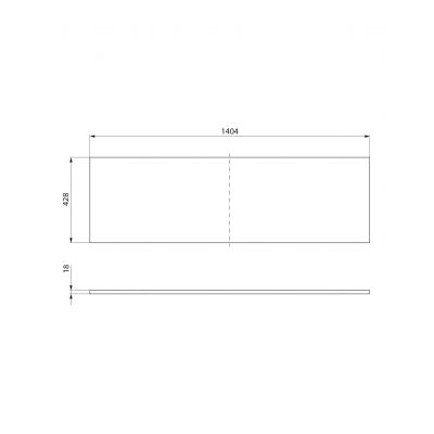 Meissen Keramik Kontra blat naszafkowy 140,4x42,8 cm marsala S1004-014