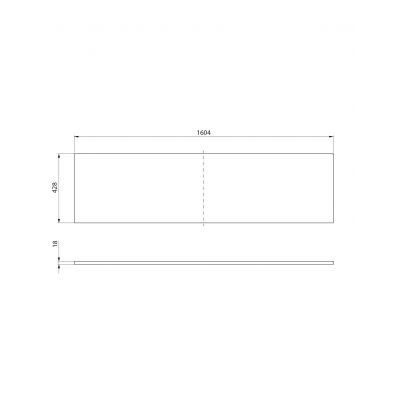 Meissen Keramik Kontra blat naszafkowy 160,4x42,8 cm marsala S1004-016