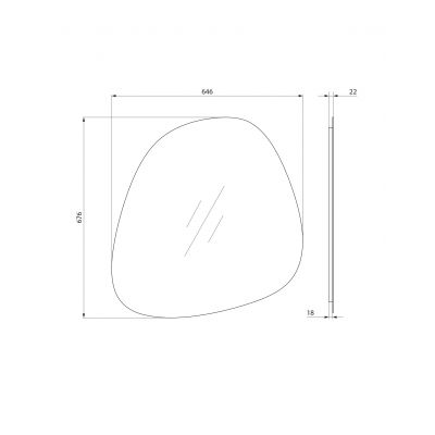 Meissen Keramik Kontra lustro 64,6x67,6 cm S1004-027