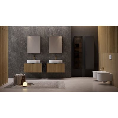 Meissen Keramik Werta szafka 40x17x79,5 cm boczna wisząca antracyt S1005-003