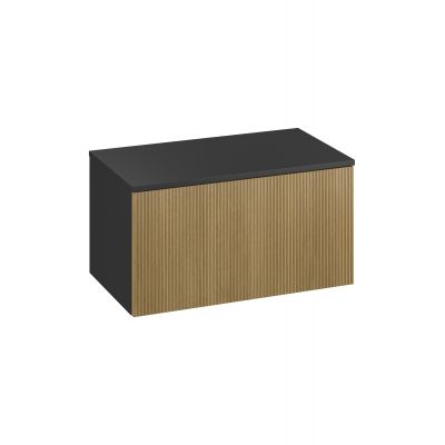 Meissen Keramik Werta szafka z blatem 79,8x45x42,1 cm podumywalkowa wisząca antracyt S1005-009