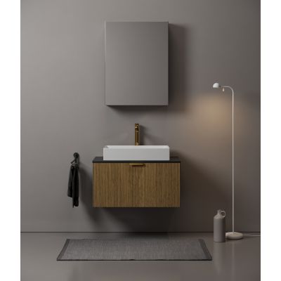 Meissen Keramik Werta szafka z blatem 79,8x45x42,1 cm podumywalkowa wisząca antracyt S1005-009