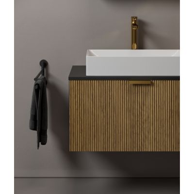 Meissen Keramik Werta szafka z blatem 99,8x45x42,1 cm podumywalkowa wisząca antracyt S1005-010