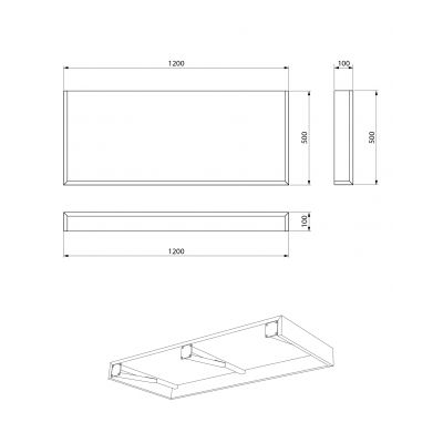 Meissen Keramik Kontra blat 120x50 cm czarny S801-530