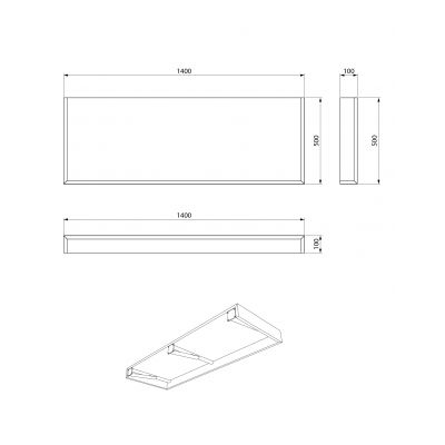 Meissen Keramik Kontra blat 140x50 cm biały S801-534