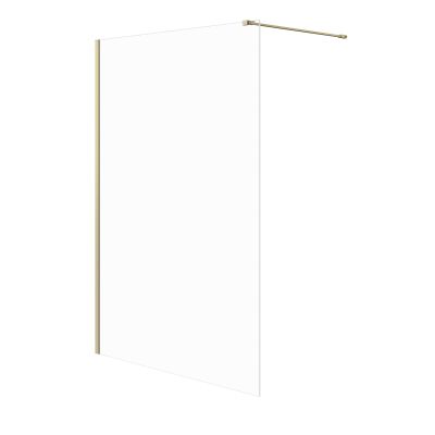Meissen Keramik Kontra ścianka prysznicowa walk-in 140 cm złoty szczotkowany/szkło przezroczyste S169-012