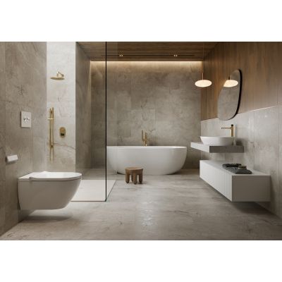 Meissen Keramik Kontra brodzik prostokątny z maskownicą 140x90 cm biały S207-013