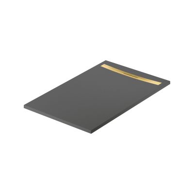 Meissen Keramik Kontra brodzik prostokątny z maskownicą 140x90 cm grafitowy S207-034