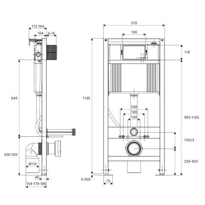 Meissen Keramik Eterna stelaż podtynkowy do WC K97-439