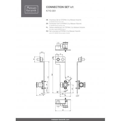 Meissen Keramik Eterna 2 zestaw przyłączeniowy do toalety myjącej K710-001