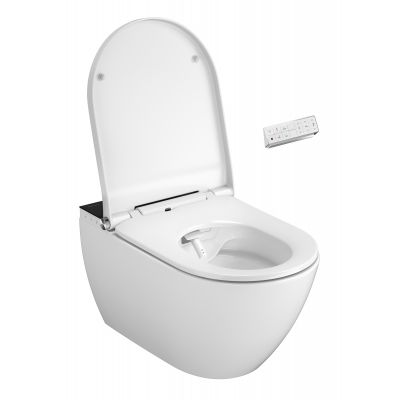Meissen Keramik Genera Ultimate Oval toaleta myjąca wisząca biała/czarna S701-514