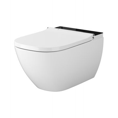 Meissen Keramik Genera Ultimate Square toaleta myjąca wisząca biała/czarna S701-516