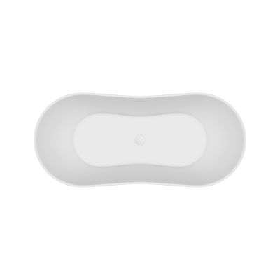 Meissen Keramik Kontra wanna wolnostojąca 180x45 cm owalna biała S301-359