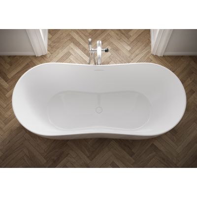 Meissen Keramik Kontra wanna wolnostojąca 180x45 cm owalna biała S301-359