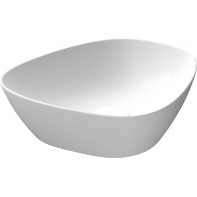 Meissen Keramik Kontra umywalka 39x37 cm nablatowa asymetryczna biała K682-007