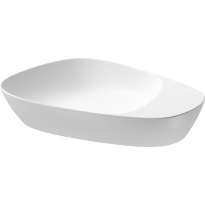 Meissen Keramik Kontra umywalka 60x40 cm nablatowa asymetryczna biały mat K682-008